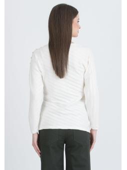 Pull de Grossesse "Wanda" à Larges Côtes avec Écharpe Amovible