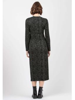 Robe de Grossesse "Karen" en Maille Milano – Longueur Midi et Nœud Élégant