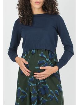 Robe de Grossesse et d'Allaitement "Kelly" avec Pull Assorti – Style 2-en-1