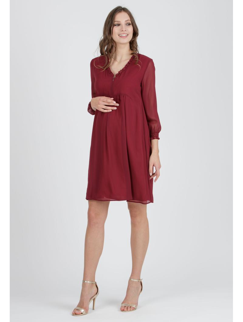 Robe de Grossesse et d'Allaitement Élégante "Diana" en Mousseline Unie