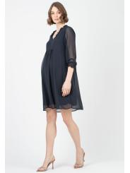 Robe de Grossesse et d'Allaitement &Eacute;l&eacute;gante "Diana" en Mousseline Unie