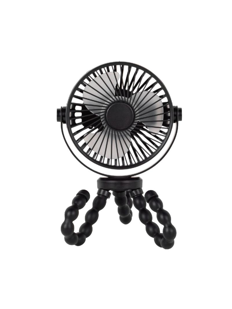 Ventilateur Rechargeable pour Poussette Noir – Fraîcheur Nomade pour Bébé