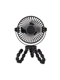 Ventilateur Rechargeable pour Poussette Noir – Fraîcheur Nomade pour Bébé