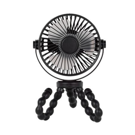 Ventilateur Rechargeable pour Poussette Noir – Fraîcheur Nomade pour Bébé