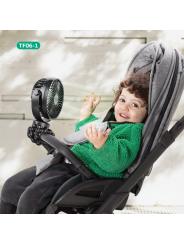 Ventilateur Rechargeable pour Poussette Noir &ndash; Fra&icirc;cheur Nomade pour B&eacute;b&eacute;