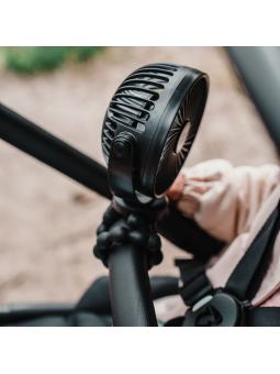 Ventilateur Rechargeable pour Poussette Noir – Fraîcheur Nomade pour Bébé