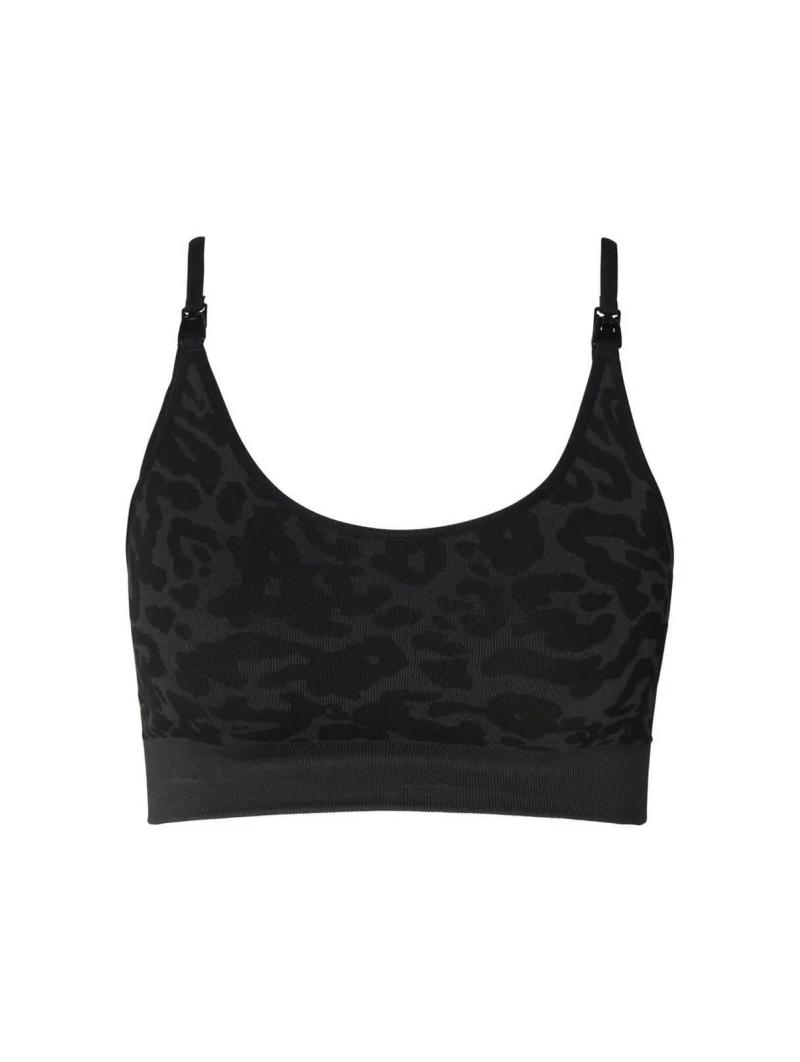 Top / Brassière de Grossesse et d'Allaitement Sans Coutures "Mira" – Imprimé Léopard