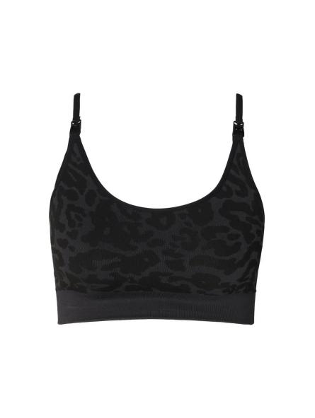 Top / Brassière de Grossesse et d'Allaitement Sans Coutures "Mira" – Imprimé Léopard