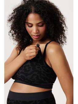 Top / Brassière de Grossesse et d'Allaitement Sans Coutures "Mira" – Imprimé Léopard