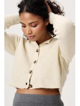 Gilet de grossesse en maille douillette – Cardigan évolutif de maternité