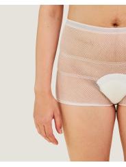 Lot de 4 Culottes Hospitali&egrave;res Post-Partum Lavables &ndash; Maille Filet Respirante
