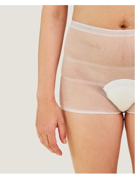 Lot de 4 Culottes Hospitalières Post-Partum Lavables – Maille Filet Respirante