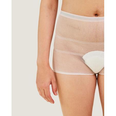 Lot de 4 Culottes Hospitalières Post-Partum Lavables – Maille Filet Respirante