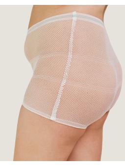 Lot de 4 Culottes Hospitalières Post-Partum Lavables – Maille Filet Respirante
