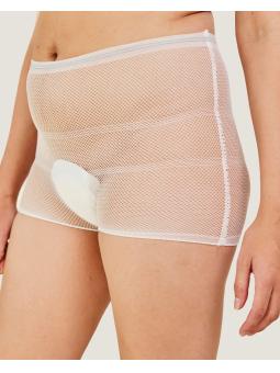 Lot de 4 Culottes Hospitalières Post-Partum Lavables – Maille Filet Respirante