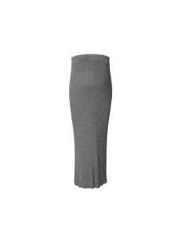 Jupe Midi de Grossesse en Maille Côtelée – Taille Haute