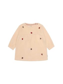 Robe Bébé Fille en Velours Côtelé en Coton Bio – Coccinelles Brodées