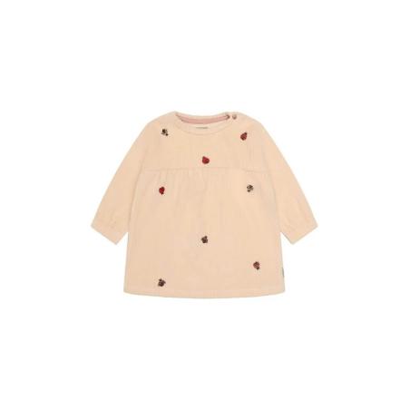Robe Bébé Fille en Velours Côtelé en Coton Bio – Coccinelles Brodées