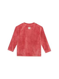Pull / Sweat Bébé Fille en Velours Terracotta – Coccinelle Brodée