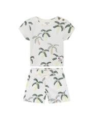Ensemble 2 Pi&egrave;ces B&eacute;b&eacute; Gar&ccedil;on en Coton Bio &ndash; T-Shirt & Short Imprim&eacute; Palmiers
