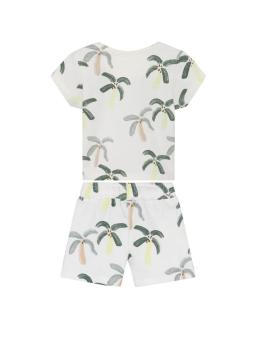 Ensemble 2 Pièces Bébé Garçon en Coton Bio – T-Shirt & Short Imprimé Palmiers
