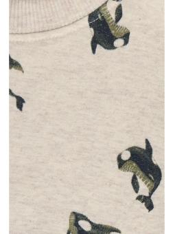 Sweatshirt Bébé Garçon en Coton Bio French Terry – Imprimé Orques