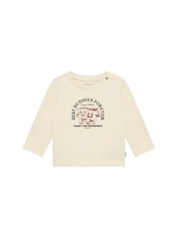 T-Shirt Manches Longues Bébé Garçon 'Toast to Friendship' – Écru & Vintage