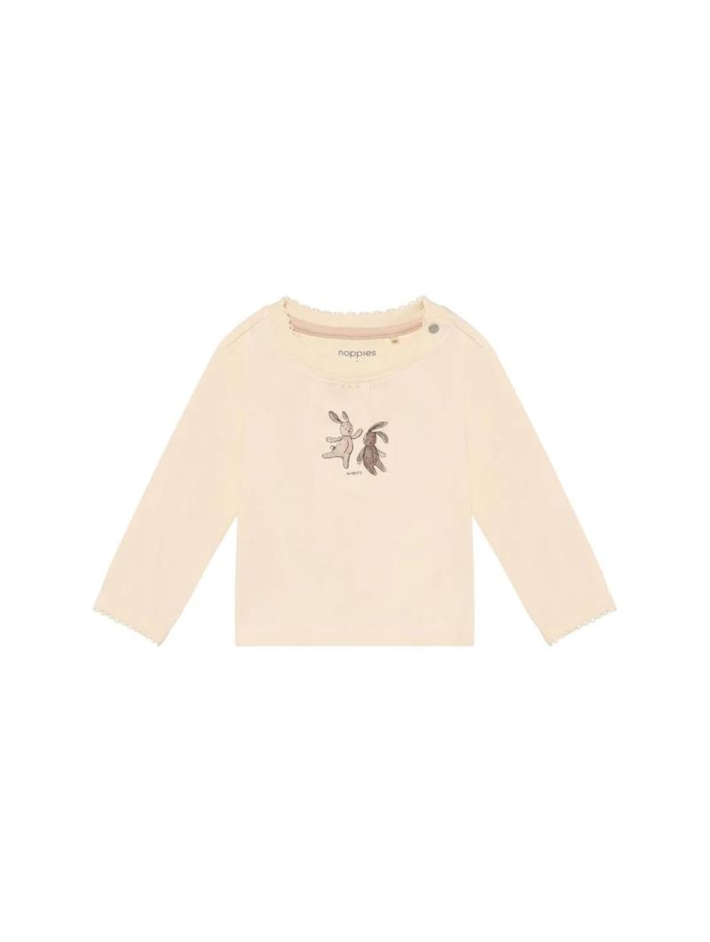 T-Shirt Manches Longues Bébé Fille en Coton Bio – Duo de Lapins