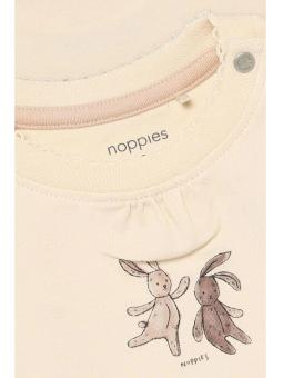 T-Shirt Manches Longues Bébé Fille en Coton Bio – Duo de Lapins