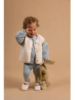 Gilet Sans Manches Bébé Unisexe en Matière Teddy – Polyester Recyclé