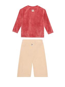 Ensemble 2 Pièces Bébé Fille en Velours & Coton Bio – Pull Terracotta & Pantalon Côtelé Coccinelles