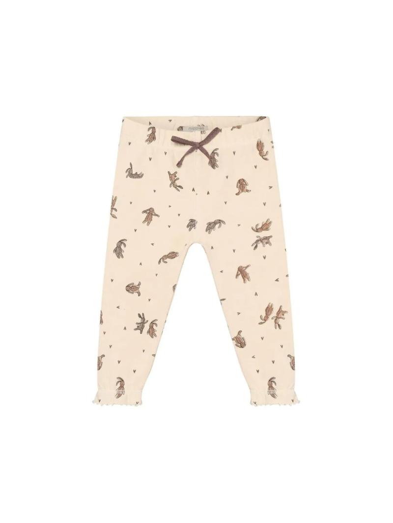 Pantalon Bébé en Coton Bio – Imprimé Lapins Vintage