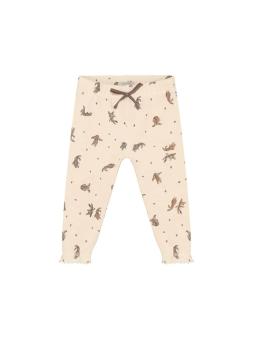 Pantalon Bébé en Coton Bio – Imprimé Lapins Vintage