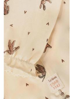 Pantalon Bébé en Coton Bio – Imprimé Lapins Vintage