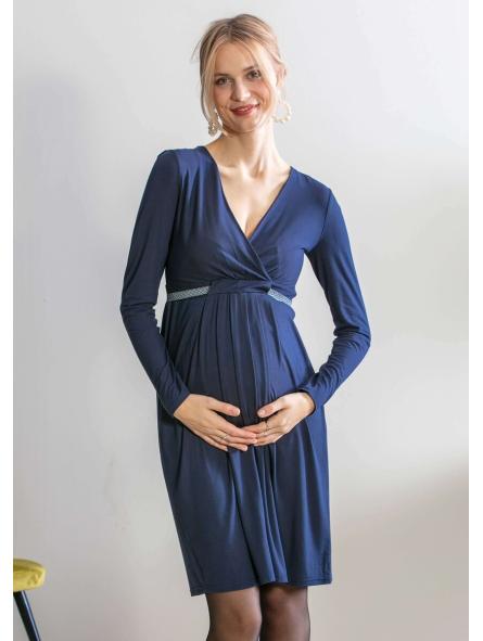 Robe de Grossesse et Allaitement Empire Carbone – Balloon