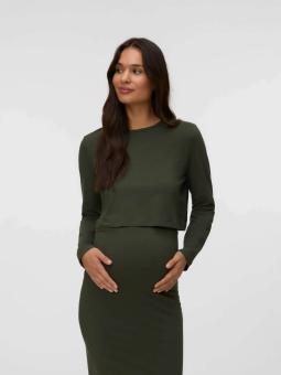 Ensemble Maternité Top Manches Longues et Jupe – Coloris Forest