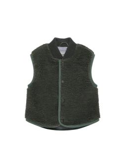Gilet Sans Manches Bébé en Tissu Teddy Black Iris – Noppies Baby