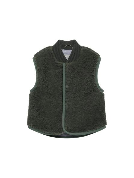 Gilet Sans Manches Bébé en Tissu Teddy Black Iris – Noppies Baby