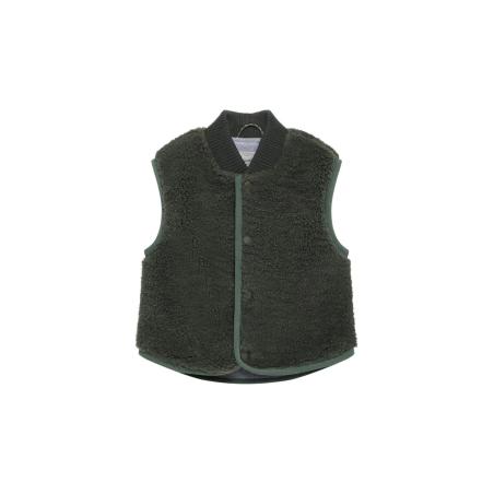 Gilet Sans Manches Bébé en Tissu Teddy Black Iris – Noppies Baby
