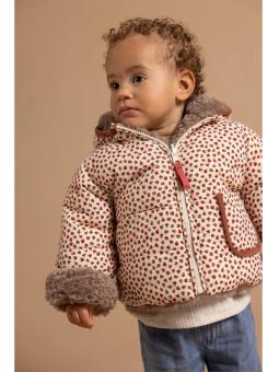 Manteau d'Hiver Réversible Bébé Fille – Imprimé Coccinelle & Teddy – Noppies