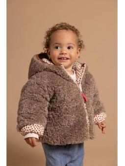 Manteau d'Hiver Réversible Bébé Fille – Imprimé Coccinelle & Teddy – Noppies