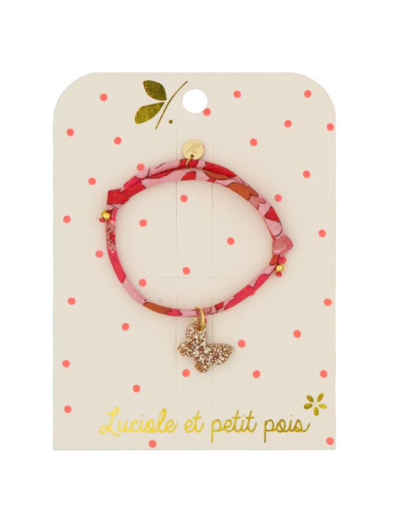 Bracelet Fille en Tissu Liberty – Luciole & Petit Pois