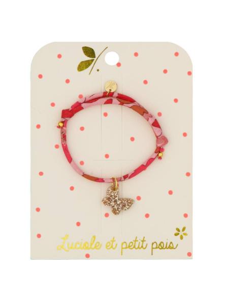 Bracelet Fille en Tissu Liberty – Luciole & Petit Pois