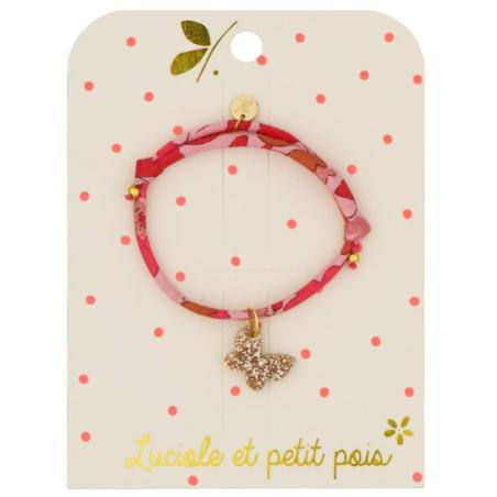 Bracelet Fille en Tissu Liberty – Luciole & Petit Pois