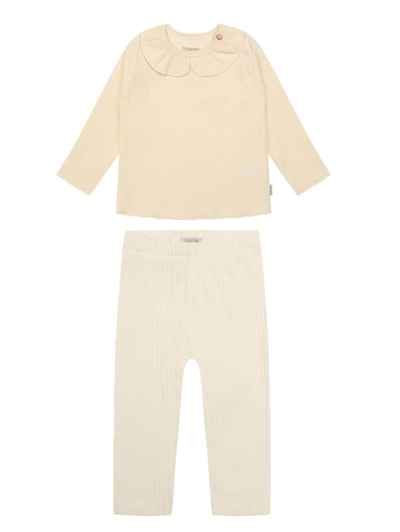 Ensemble Bébé Fille T-shirt Manches Longues & Legging Whitecap Gray