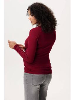 T-shirt de Grossesse et d'Allaitement Manches Longues en Coton Bio – Noppies Maternity