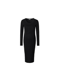Robe Midi de Grossesse et d'Allaitement Manches Longues en Coton Bio