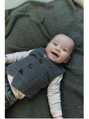 Ensemble C&eacute;r&eacute;monie B&eacute;b&eacute; Gar&ccedil;on Chemise Blanche, Gilet &agrave; Chevrons et N&oelig;ud Papillon &ndash; Noppies Baby