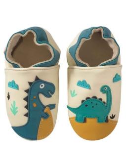 Chaussons en Cuir Souple Bébé – Modèle Dinos