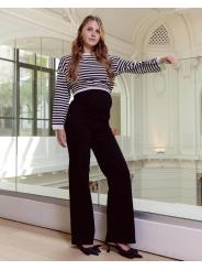 Pantalon Wide Leg Noir &agrave; Bandeau &ndash; Mod&egrave;le Julia